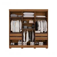 Guarda-roupa Coliseu Com Espelho 6 Portas 4 Gavetas Salleto Cinamomo - 2