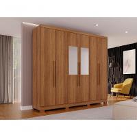 Guarda-roupa Coliseu Com Espelho 6 Portas 4 Gavetas Salleto Cinamomo - 8