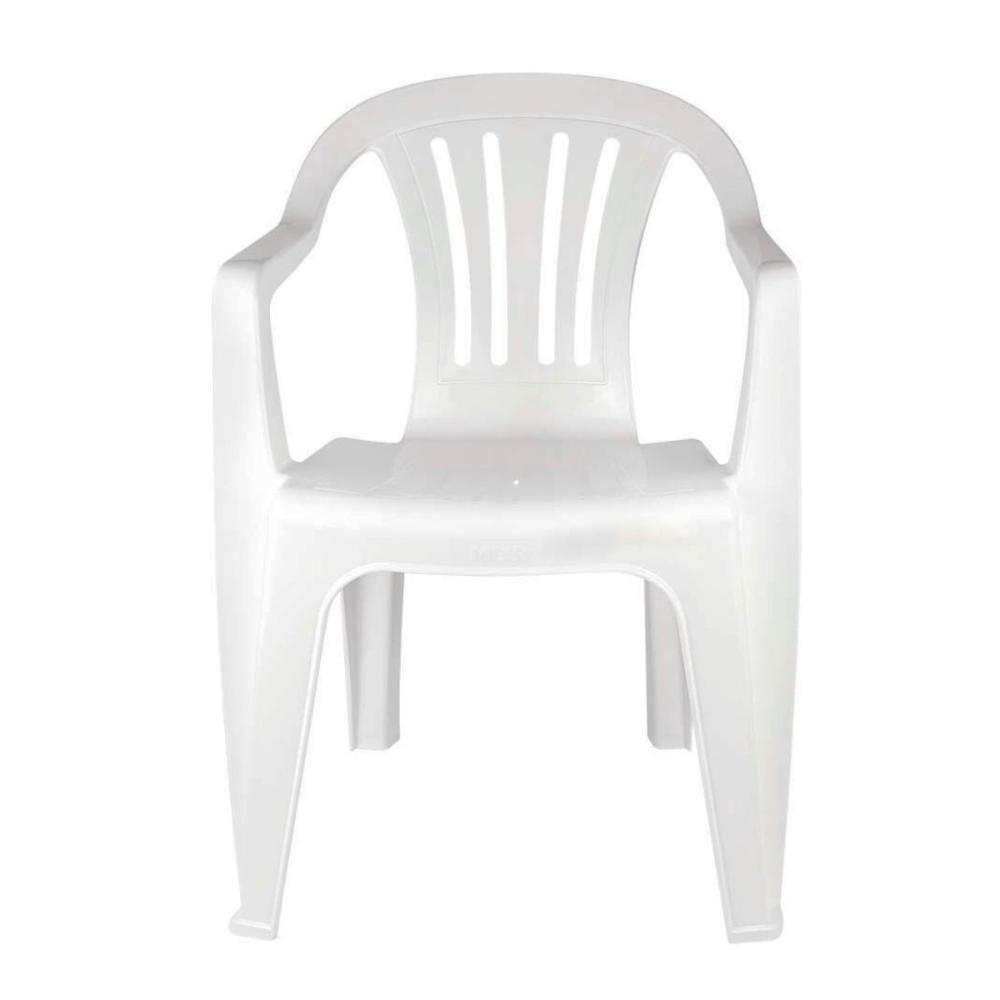 Kit 2 Cadeiras Poltrona Plástica Empilhavel Reforçada Branca 182kg Mor - 6
