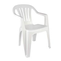 Kit 2 Cadeiras Poltrona Plástica Empilhavel Reforçada Branca 182kg Mor - 7