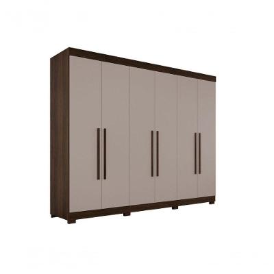 Guarda-roupa Casal 6 Portas 6 Gavetas órion Premium Salleto Savana/off White