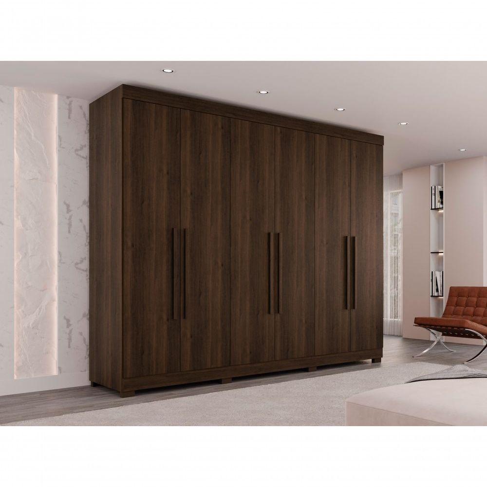 Guarda-roupa Casal 6 Portas 6 Gavetas órion Premium Salleto Savana - 7