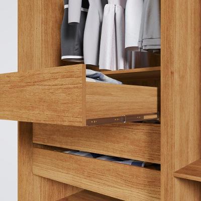 Guarda Roupa Casal Órion Premium 6 Portas 6 Gavetas Cinamomo-off White MDF