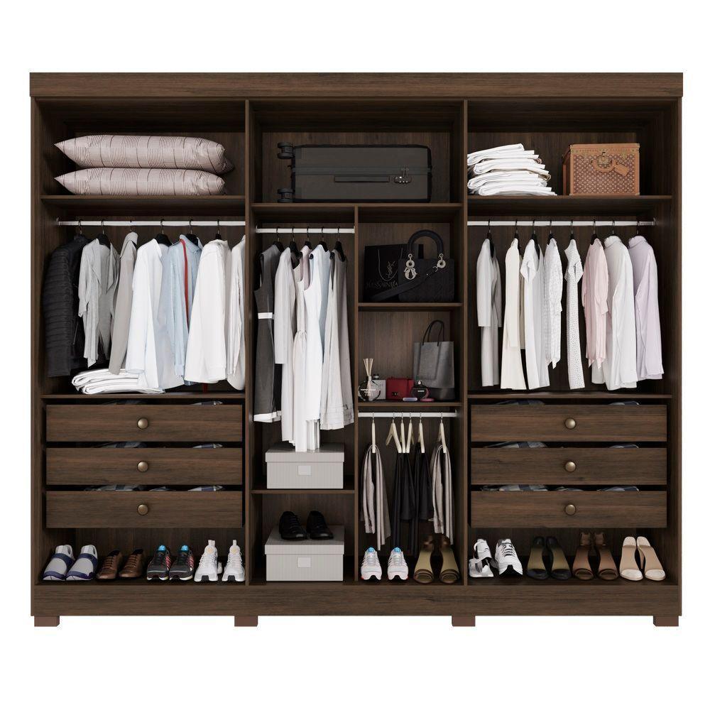Guarda-roupa Casal 6 Portas 6 Gavetas Com Espelho órion Premium Salleto Savana - 2