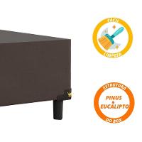Cama Box Casal Colchão De Molas Ensacadas Tower Gazin 138x188x72cm Branco / Marrom única - 3