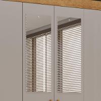 Guarda-roupa Casal 6 Portas 2 Gavetas Com Espelho Estrela Premium Salleto Cinamomo/off White - 6