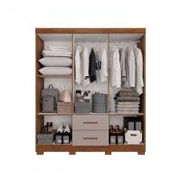 Guarda-roupa Casal 6 Portas 2 Gavetas Estrela Premium Salleto Cinamomo/off White - 2