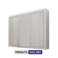 Guarda-roupa Casal 100% Mdf 3 Portas 4 Gavetas Com 3 Espelhos Milano Leifer Móveis Branco - 3