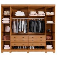 Guarda-roupa 6 Portas 6 Gavetas Arezzo - Benetil Cinamomo/off White