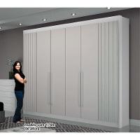 Guarda-roupa 06 Portas São Carlos S/ Espelho - Leifer Móveis Branco - 3