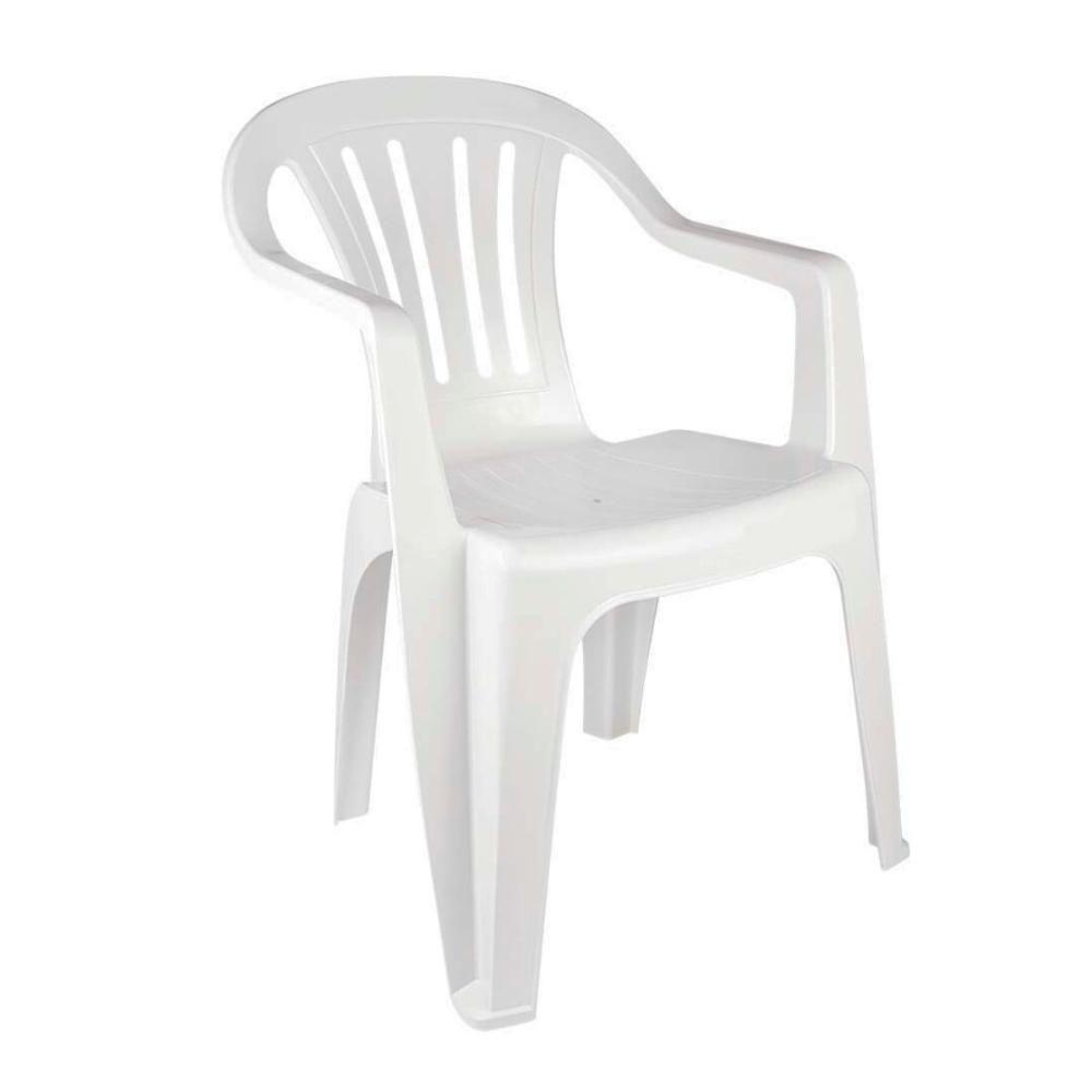 Kit 4 Cadeiras Poltrona Plástica Empilhavel Reforçada Branca 182kg Mor - 2