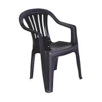 Kit 2 Cadeiras Poltrona Plástica Empilhavel Reforçada 182kg Mor - 3