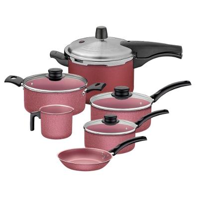 Jogo De Panelas 6 Peças Com Panela Pressão Tramontina