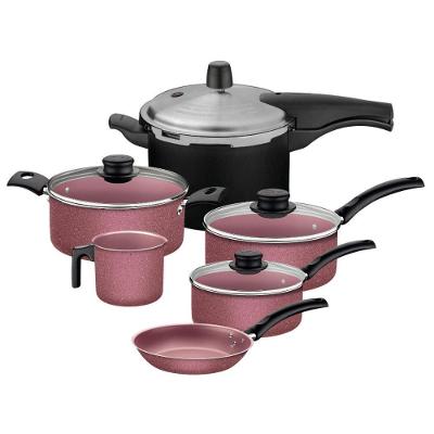 Jogo De Panelas 6 Peças Com Panela Pressão Tramontina