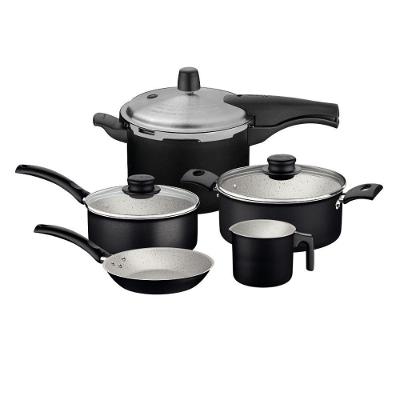 Jogo De Panelas 5 Peças Com Panela Pressão Tramontina