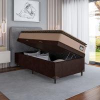 Cama Box Baú Solteiro Colchão Espuma D33 Pillow Van Gogh 88x188x70cm Marrom Suporta Até 120kg Marrom - 6