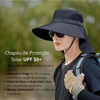 Chapéu Boné Dk Pescador Australiano Respirável Ajustável Upf50+ Bege - 3