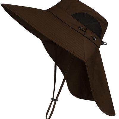 Chapéu Boné Dk Pescador Australiano Respirável Ajustável Upf50+ Marrom