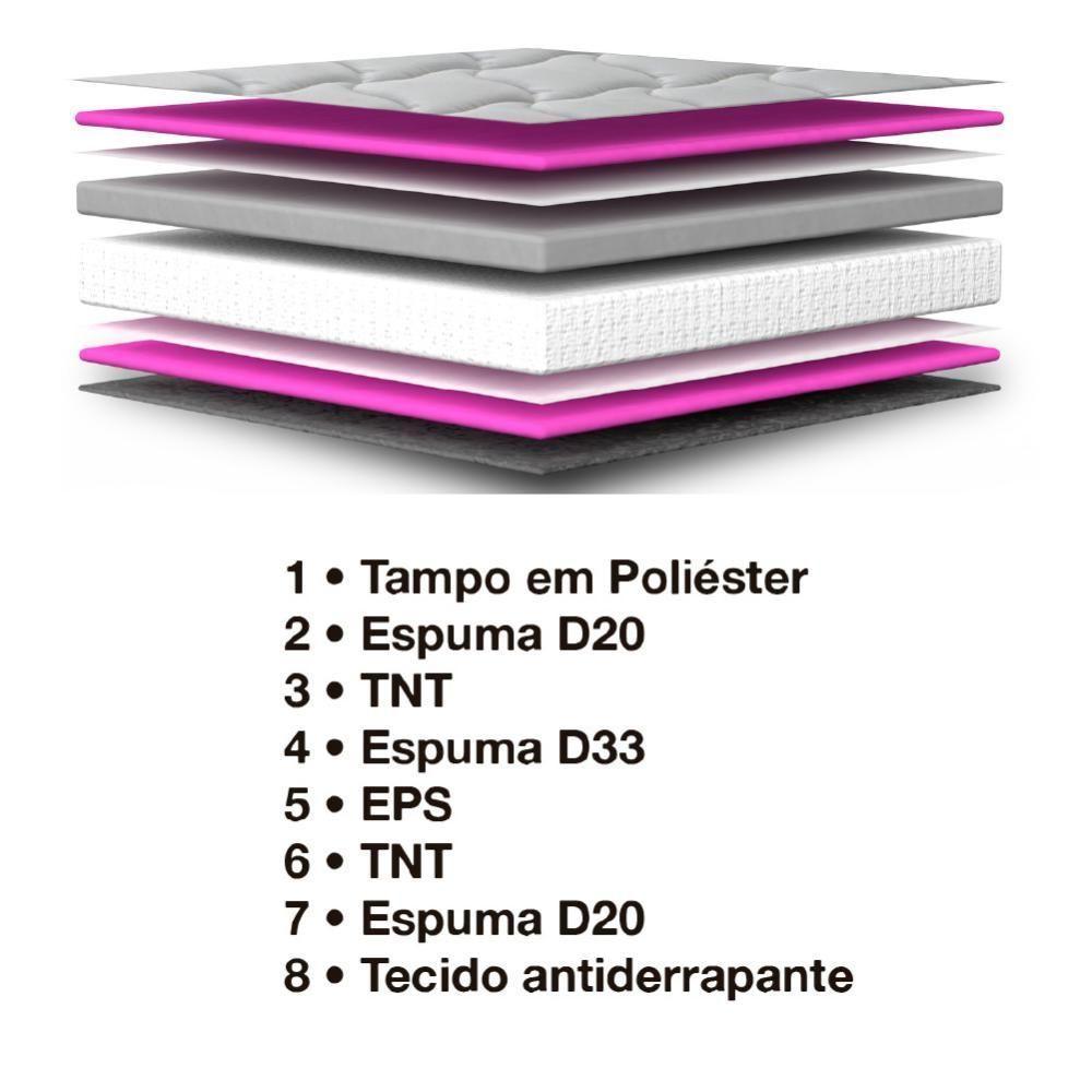 Cama Box Baú Solteiro Colchão D33 Pillow Top Millenium 88x188x57cm Bege Suporta Até 100kg Por Pessoa Bege - 2