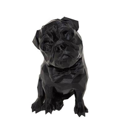 Pug Cachorro Impressão 3d Objeto Decorativo Preto Decoração