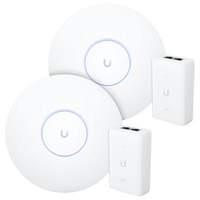 2 Roteadores Wifi 6 Access Point 5.3 Gbps + 2 Injetores Poe+ 2 U6 Pro Ubiquiti Com 2 Fontes 48v 30w