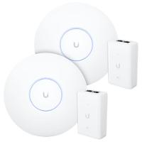 2 Roteadores Wifi 6 Access Point 5.3 Gbps + 2 Injetores Poe+ 2 U6 Pro Ubiquiti Com 2 Fontes 48v 30w - 1