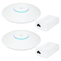 2 Roteadores Wifi 6 Access Point 5.3 Gbps + 2 Injetores Poe+ 2 U6 Pro Ubiquiti Com 2 Fontes 48v 30w - 5