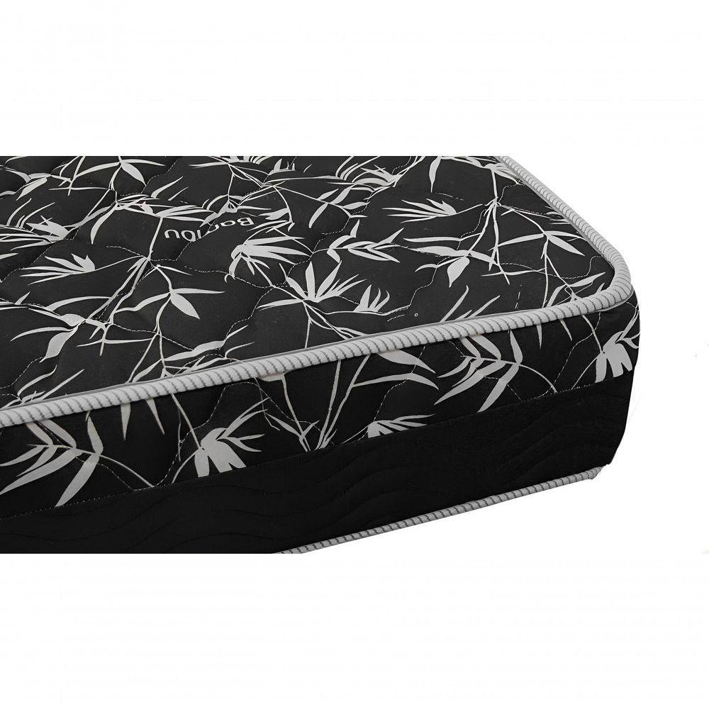 Cama Box Solteiro 88 Tecido Sintético Branco Com Colchão Belize Bello Box - D33 Preto 57x88x188 - 4