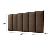 Cabeceira Queen 158 - Bello Box - Milão Suede Marrom - 4