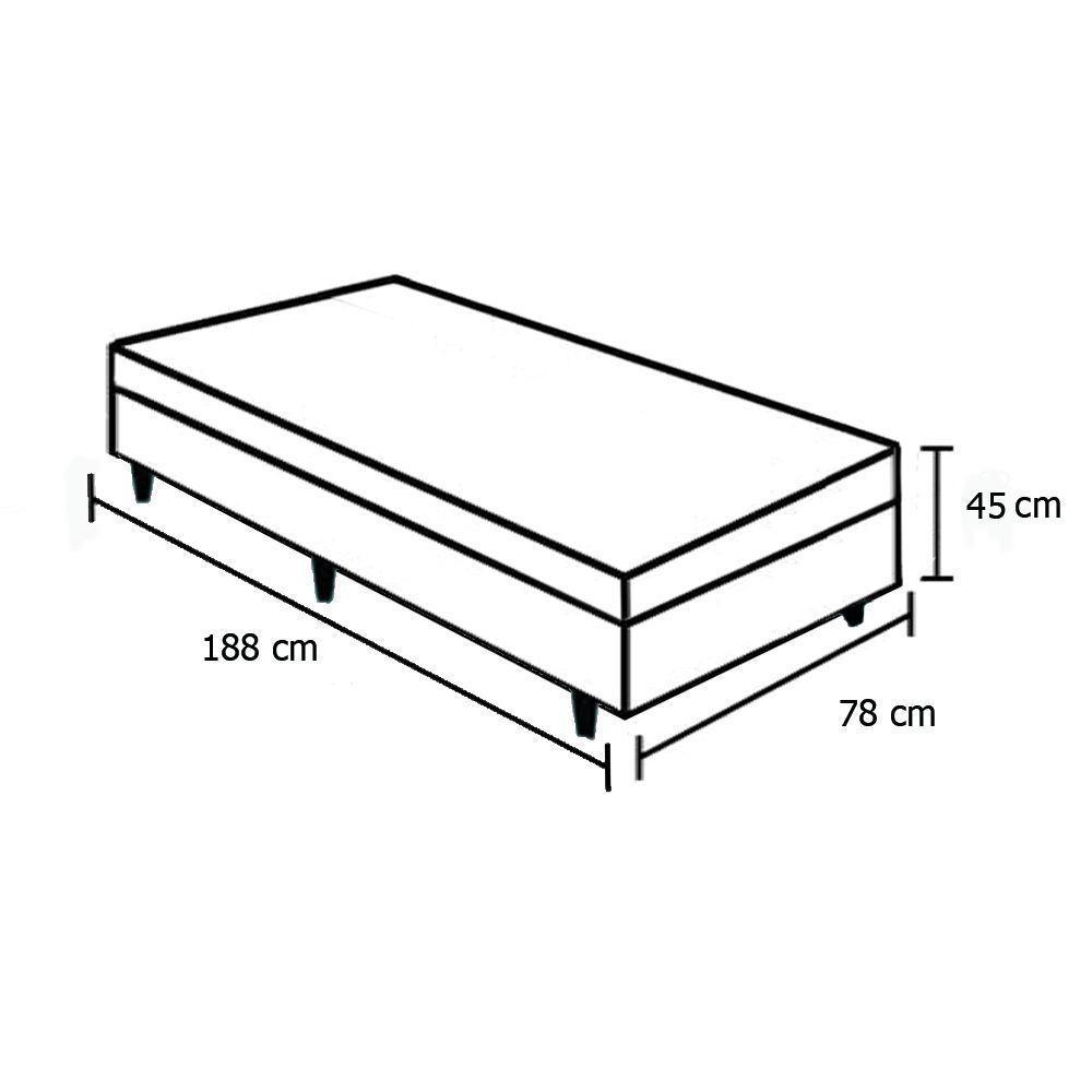 Base Box Baú Solteiro Suede Preta - 88x188 - 3