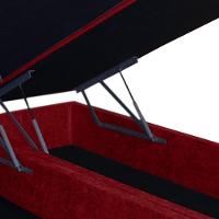 Base Box Baú Casal Bipartido Suede Vermelho 138x188 - 8