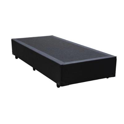 Base Box Solteiro Preto Sintético 38x88x188