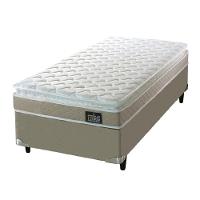 Cama Box Solteiro Colchão D45 Com Pillow Top Hellen Strong 88x188x62cm Bege - Suporta Até 150kg Por Bege - 1