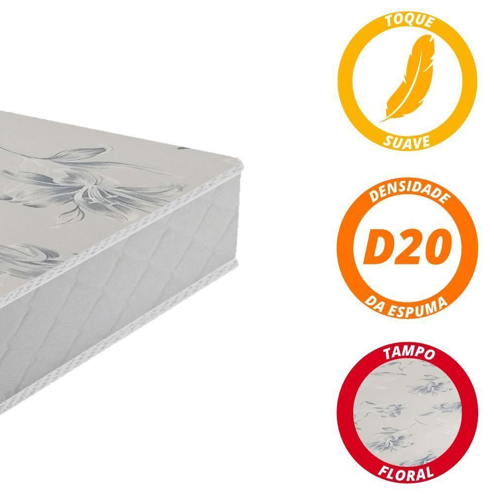 Cama Box Solteiro Baú Colchão Espuma D20 Supreme 88x188x53cm Preto - 4