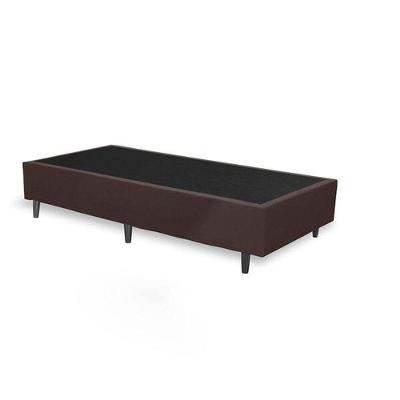 Cama Base Box Solteiro Sintético Marrom 38x88x188
