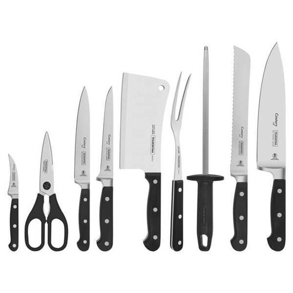 Kit Chef Tramontina Century Com Lâminas Em Inox Com Estojo 10 Peças - 1
