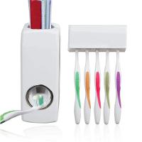 Dispenser Pasta Dente Com Suporte 5 Escovas Automatico Porta Creme Dental Aplicador 2 Em 1 - 2