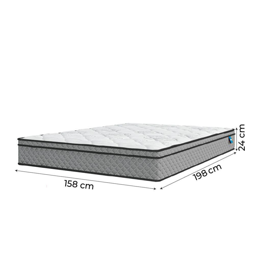 Colchão Casal Queen Molas Ensacadas Mirage 158x198x24cm Cinza/branco Umaflex Suporta Até 120kg - 5