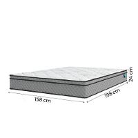 Colchão Casal Queen Molas Ensacadas Mirage 158x198x24cm Cinza/branco Umaflex Suporta Até 120kg - 6