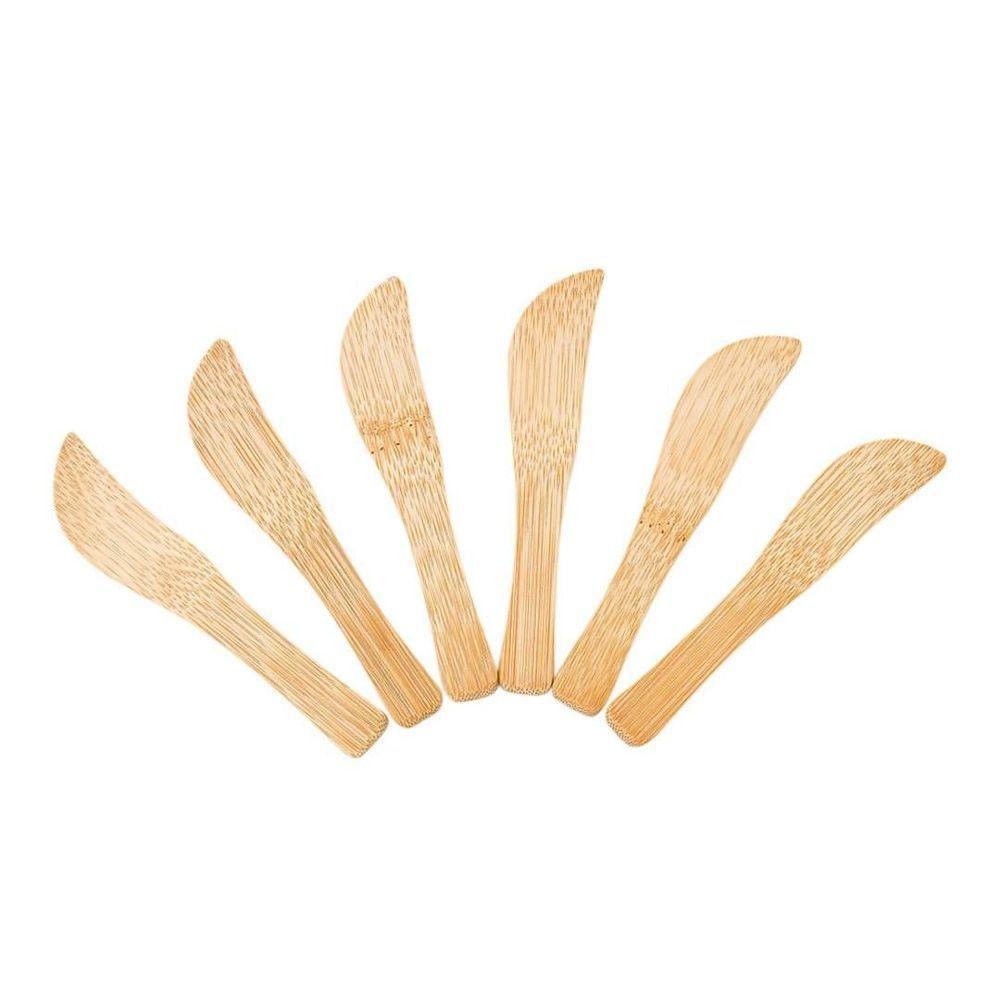 Kit Petisqueira Com Facas E Garfos Bambu Marrom - 3