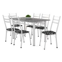 Conjunto de Mesa Itália com 6 Cadeiras 1,40m Artefamol Granito-Branco - 1