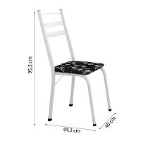 Conjunto de Mesa Itália com 6 Cadeiras 1,40m Artefamol Granito-Branco - 5