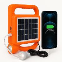 Kit Lanterna Led Solar Recarregavel Power Bank Lampada Emergencia Extra Usb Luz Portatil 500ma 5v 1a - 1