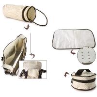 Kit Bolsa Maternidade Mochila Bebe Trocador Porta Mamadeira Papinha 5 Peças Mala Luxo Impermeavel - 6