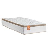 Colchão Solteiro Molas Ensacadas 88X188X27Cm Branco/Bege - 1