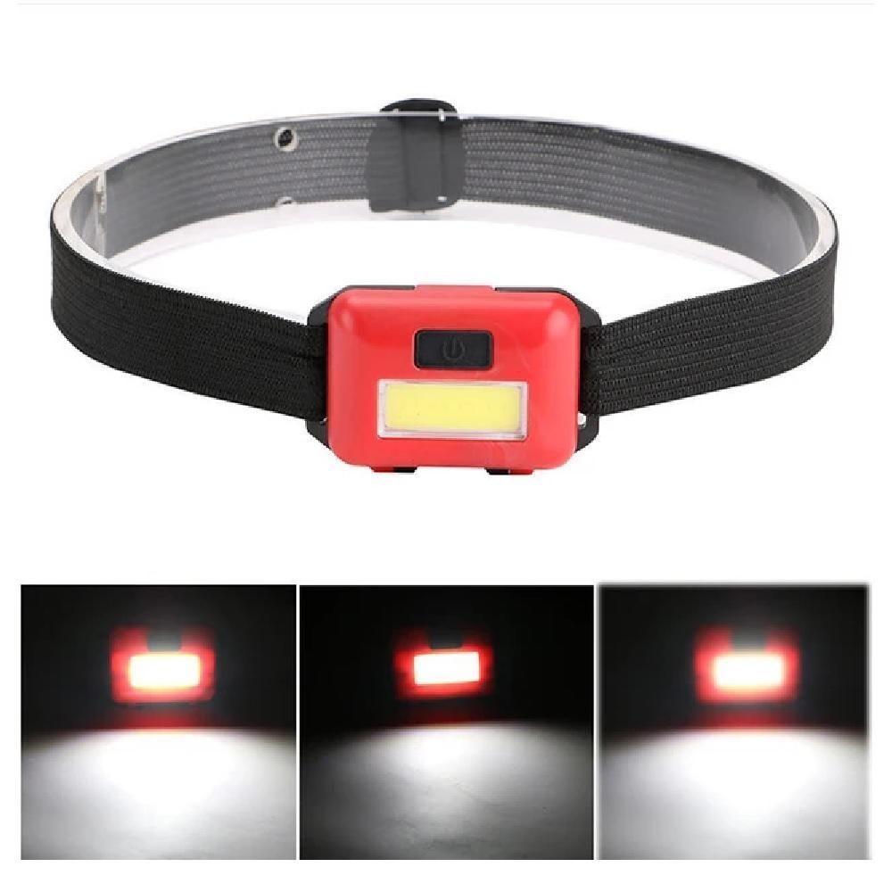 Lanterna Cabeca Led Multiuso Bike Trilha Camping Farol Sinalizador Corrida Capacete Vermelha - 2