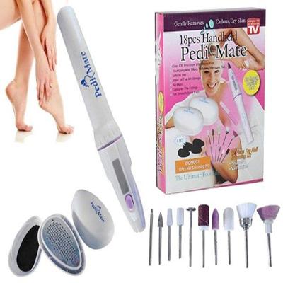 Kit Pedicure Manicure Removedor Calos Completo Com Polidor Unhas Lixador Esfoliador E Rachaduras