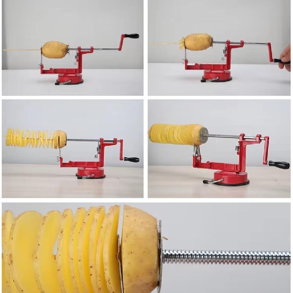 Maquina Cortar Batata Em Espiral Fazer Legumes Frutas Verduras Fatiador Slicer Chips No Palito - 2