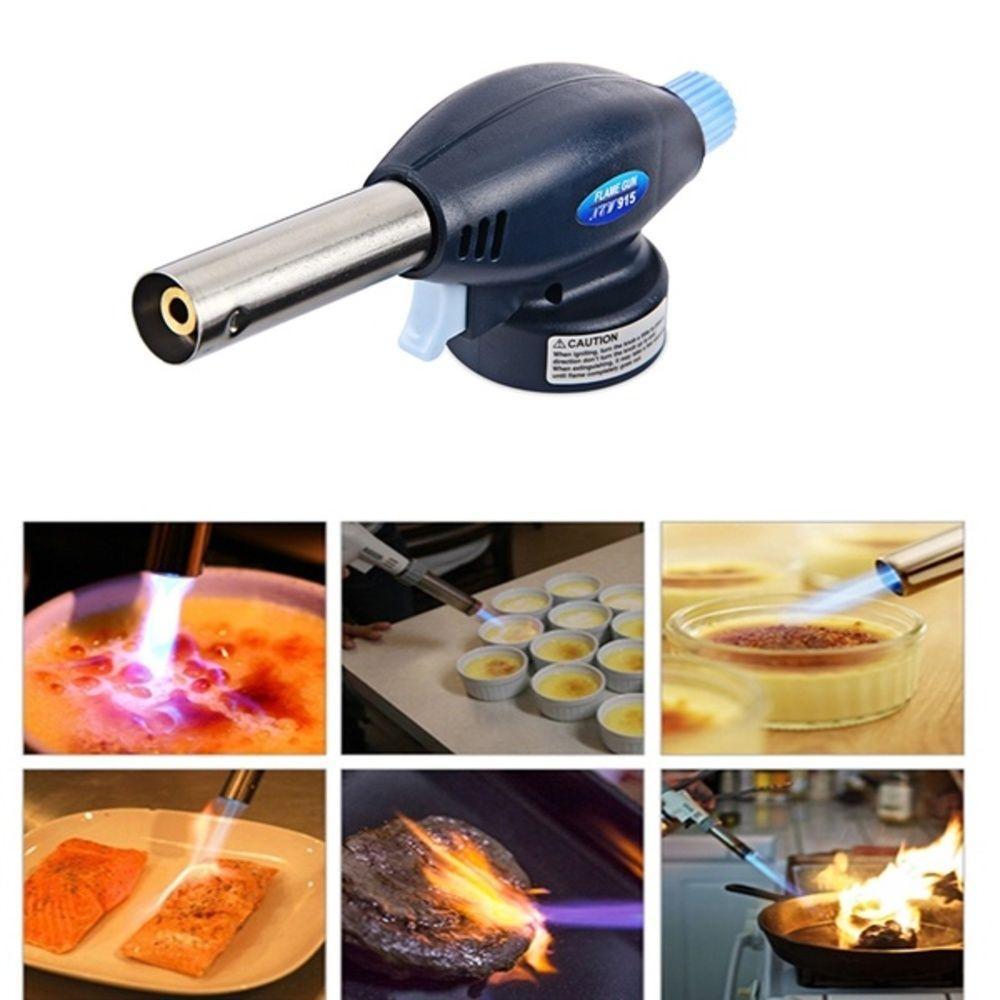 Macarico Culinario Automatico Regulagem Gourmet Recarregavel Encaixe Dois Tipos Refil Reparos - 5