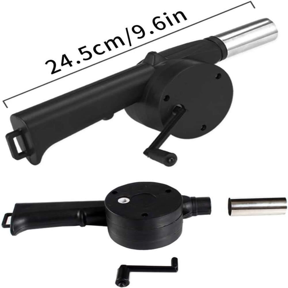 Soprador Acendedor Churrasqueira Carvao Lareira Ventilador Manual Assoprador - 5